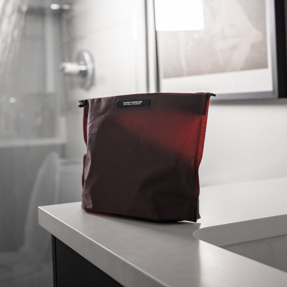 FlatPak™ Zipper Toiletry Case, Burgundy