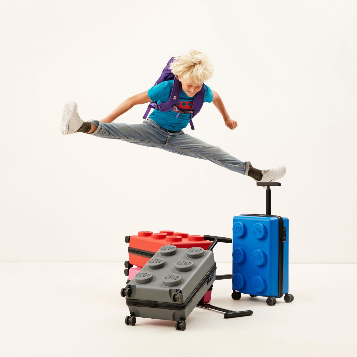 LEGO® Brick 2x3 20" Expandable Cabin Luggage, Stone Grey