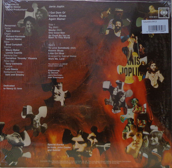 Janis Joplin : I Got Dem Ol' Kozmic Blues Again Mama! (LP, Album, RE, RM, 180)