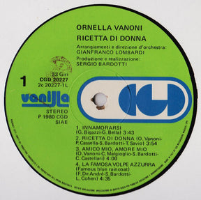 Ornella Vanoni : Ricetta Di Donna (LP, Album, Gat)