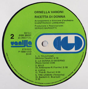 Ornella Vanoni : Ricetta Di Donna (LP, Album, Gat)