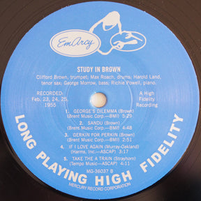 Clifford Brown And Max Roach : Study In Brown (LP, Album, Mono, RE, 180)