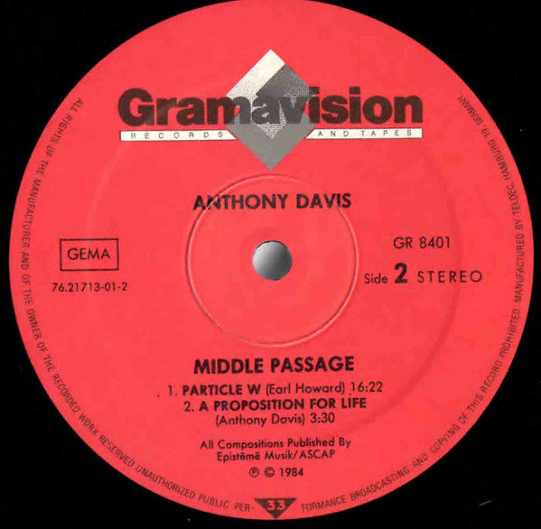 Anthony Davis (2) : Middle Passage (LP, Album)