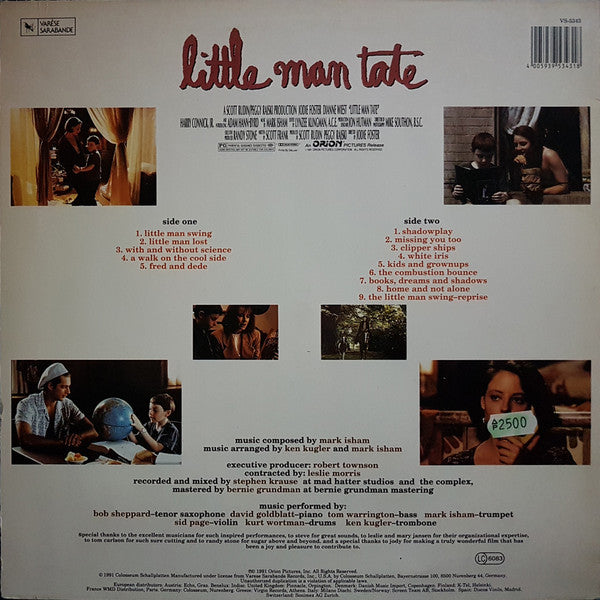 Mark Isham : Little Man Tate (Original Motion Picture Soundtrack) (LP)