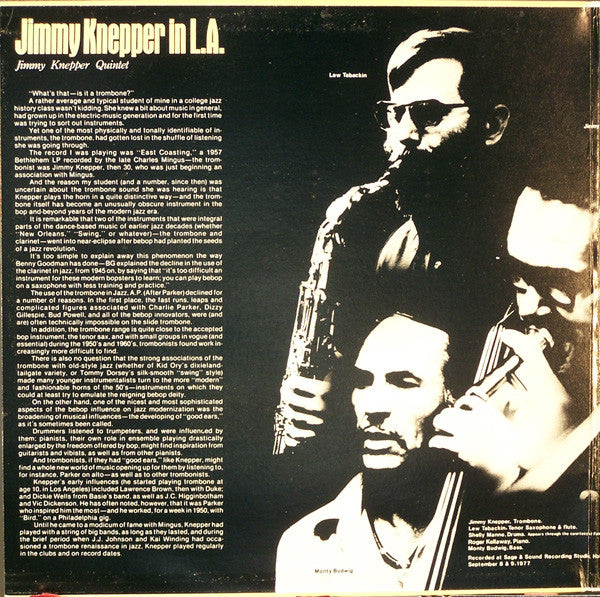 Jimmy Knepper Quintet : Jimmy Knepper In L.A. (LP, Album)