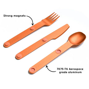 Magware - Magnetic Flatware Single Set, Orange