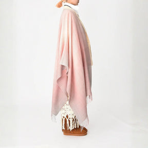 Allianchu Baby Alpaca Shawl, Baby Pink Pixel