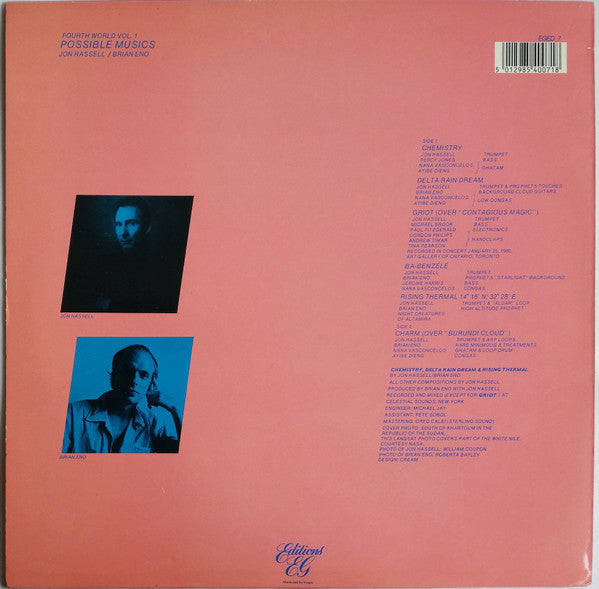 Jon Hassell / Brian Eno : Fourth World Vol. 1 - Possible Musics (LP, Album, RE)