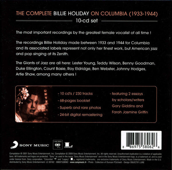 Billie Holiday : Lady Day (The Complete Billie Holiday On Columbia) (1933-1944) (10xCD, Comp, RE, RM + Box)