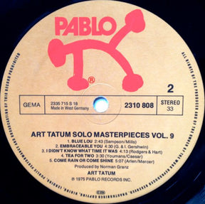 Art Tatum : The Tatum Solo Masterpieces, Vol. 9 (LP, Album)