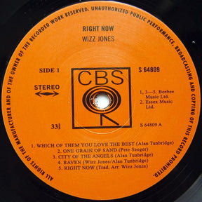 Wizz Jones : Right Now (LP, RE, RM, 180)