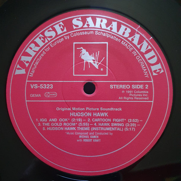 Michael Kamen And Robert Kraft : Hudson Hawk (Original Motion Picture Soundtrack) (LP, Album)