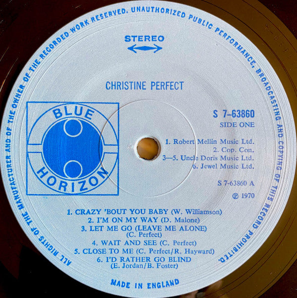 Christine Perfect : Christine Perfect (LP, Album, Ltd, RE, RM, 180)