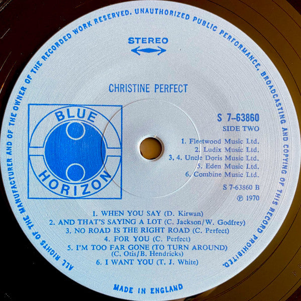 Christine Perfect : Christine Perfect (LP, Album, Ltd, RE, RM, 180)