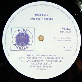 Eddie Boyd With Peter Green's Fleetwood Mac* : 7936 South Rhodes (LP, Album, RE, RM, 180)
