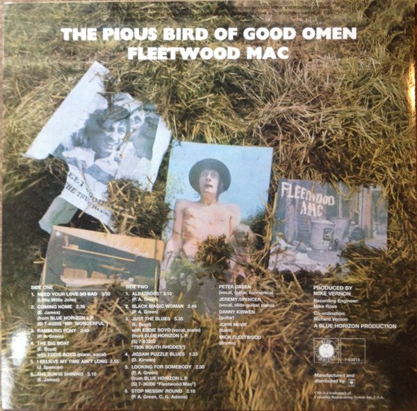 Fleetwood Mac : The Pious Bird Of Good Omen (LP, Comp, RE, 180)