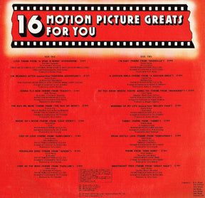 Various : 16 Motion Picture Greats For You (LP, Comp)