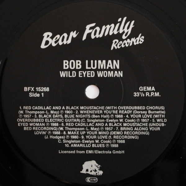 Bob Luman : Wild Eyed Woman (LP, Comp)