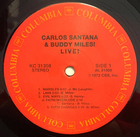 Carlos Santana & Buddy Miles : Carlos Santana & Buddy Miles! Live! (LP, Album, RE, RM, Gat)