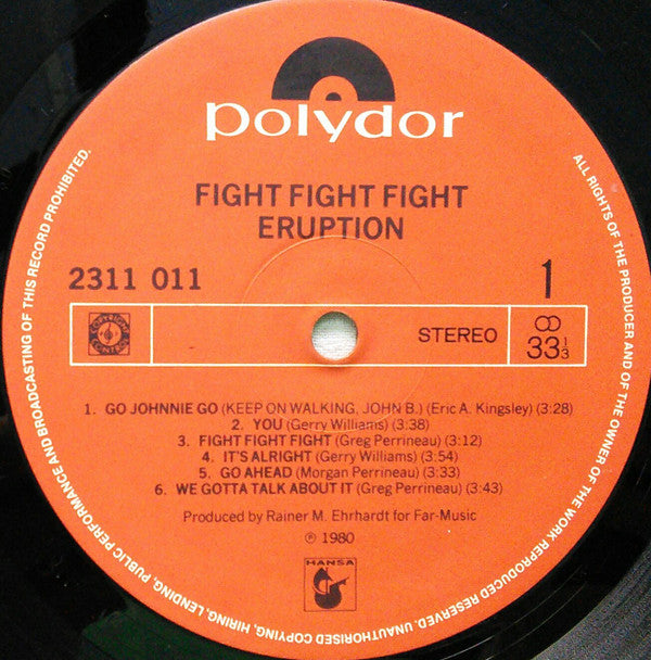 Eruption (4) : Fight Fight Fight (LP, Album)