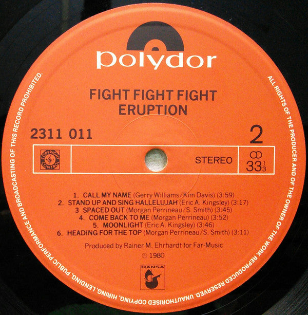 Eruption (4) : Fight Fight Fight (LP, Album)