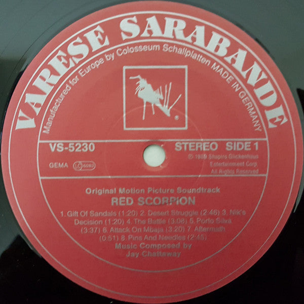 Jay Chattaway : Red Scorpion (Original Motion Picture Soundtrack) (LP, Album)