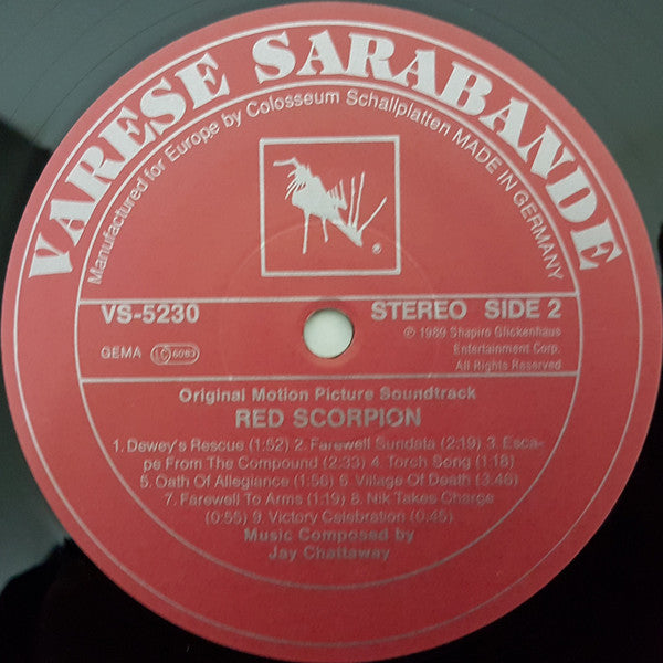 Jay Chattaway : Red Scorpion (Original Motion Picture Soundtrack) (LP, Album)