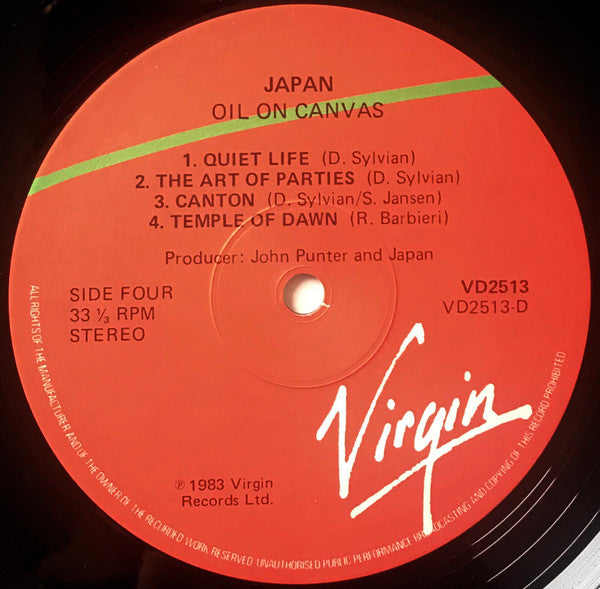 Japan : Oil On Canvas (2xLP, Album, Gat)