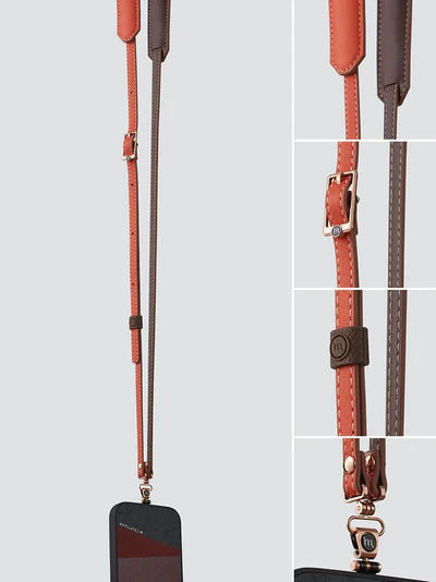 Planeta Genuine Leather Crossbody Phone Strap, Orange | M.Craftsman - Wake Concept Store  