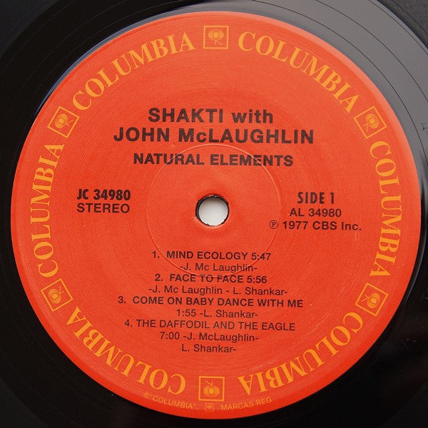 Shakti (2) With John McLaughlin : Natural Elements (LP, Album, RE, 180)