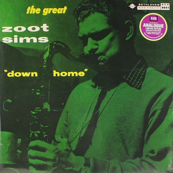Zoot Sims : Down Home (LP, Album, Mono, Ltd, RE, 180)