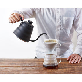 HARIO Buono Stainless Steel Narrow Mouth Kettle, Matte Black