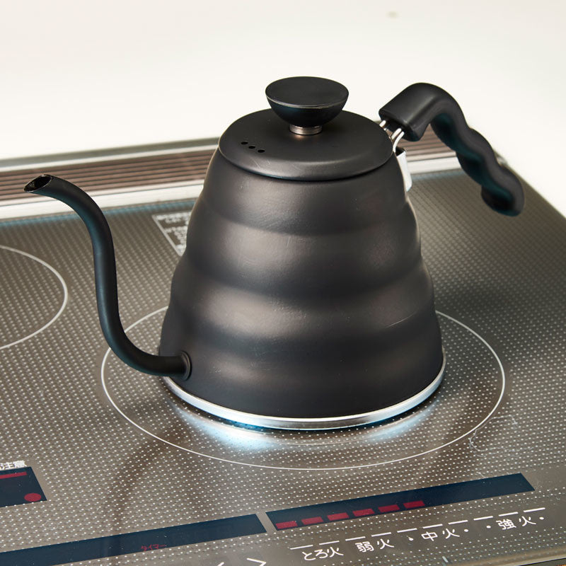 HARIO Buono Stainless Steel Narrow Mouth Kettle, Matte Black