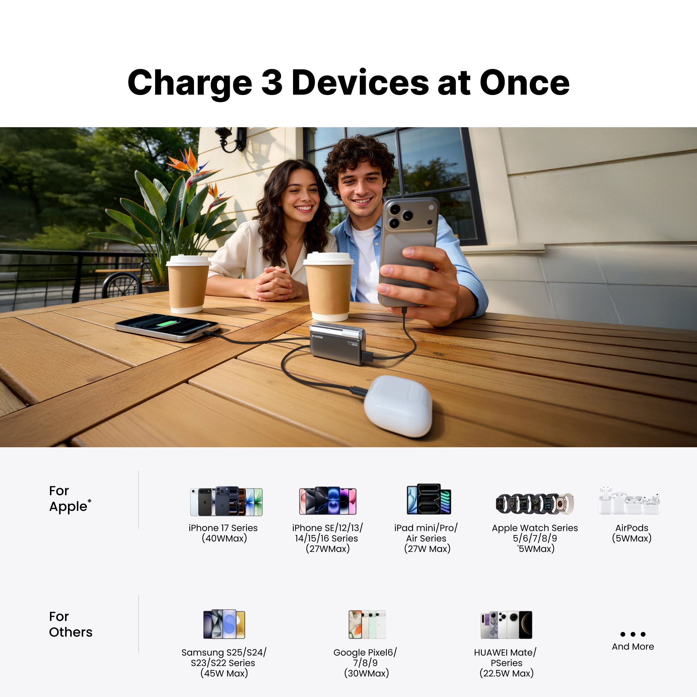 Flow 3 Power Bank 10000mAh with Built-in Cable