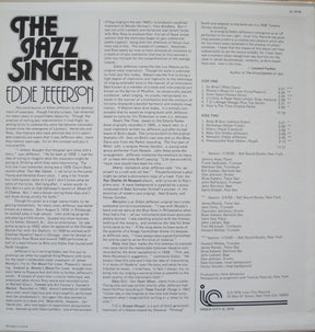 Eddie Jefferson : The Jazz Singer - Vocal Improvisations On Famous Jazz Solos  (LP, RE)