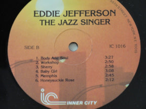 Eddie Jefferson : The Jazz Singer - Vocal Improvisations On Famous Jazz Solos  (LP, RE)