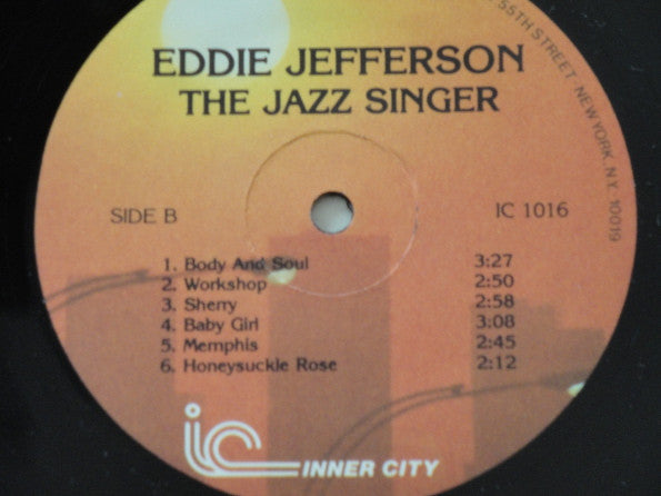 Eddie Jefferson : The Jazz Singer - Vocal Improvisations On Famous Jazz Solos  (LP, RE)