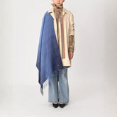 Allianchu Baby Alpaca Shawl, Blue Pixel