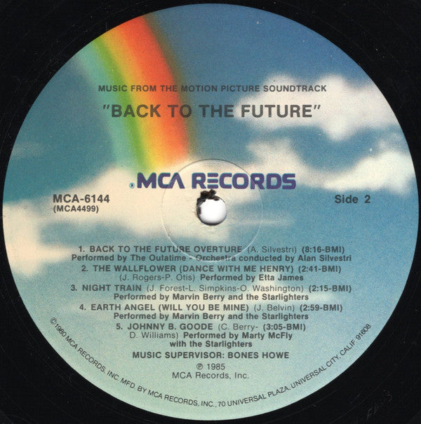 Various : Back To The Future (Music From The Motion Picture Soundtrack) (LP, Album, Comp, Pin)