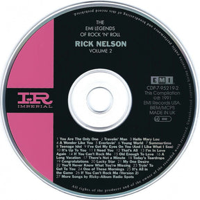 Rick Nelson* : The Best Of Rick Nelson (Volume 2) (CD, Comp, RM)