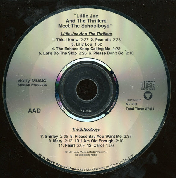 Little Joe Cook And The Thrillers  /  The Schoolboys : Little Joe Cook And The Thrillers Meet The Schoolboys (CD, Comp)