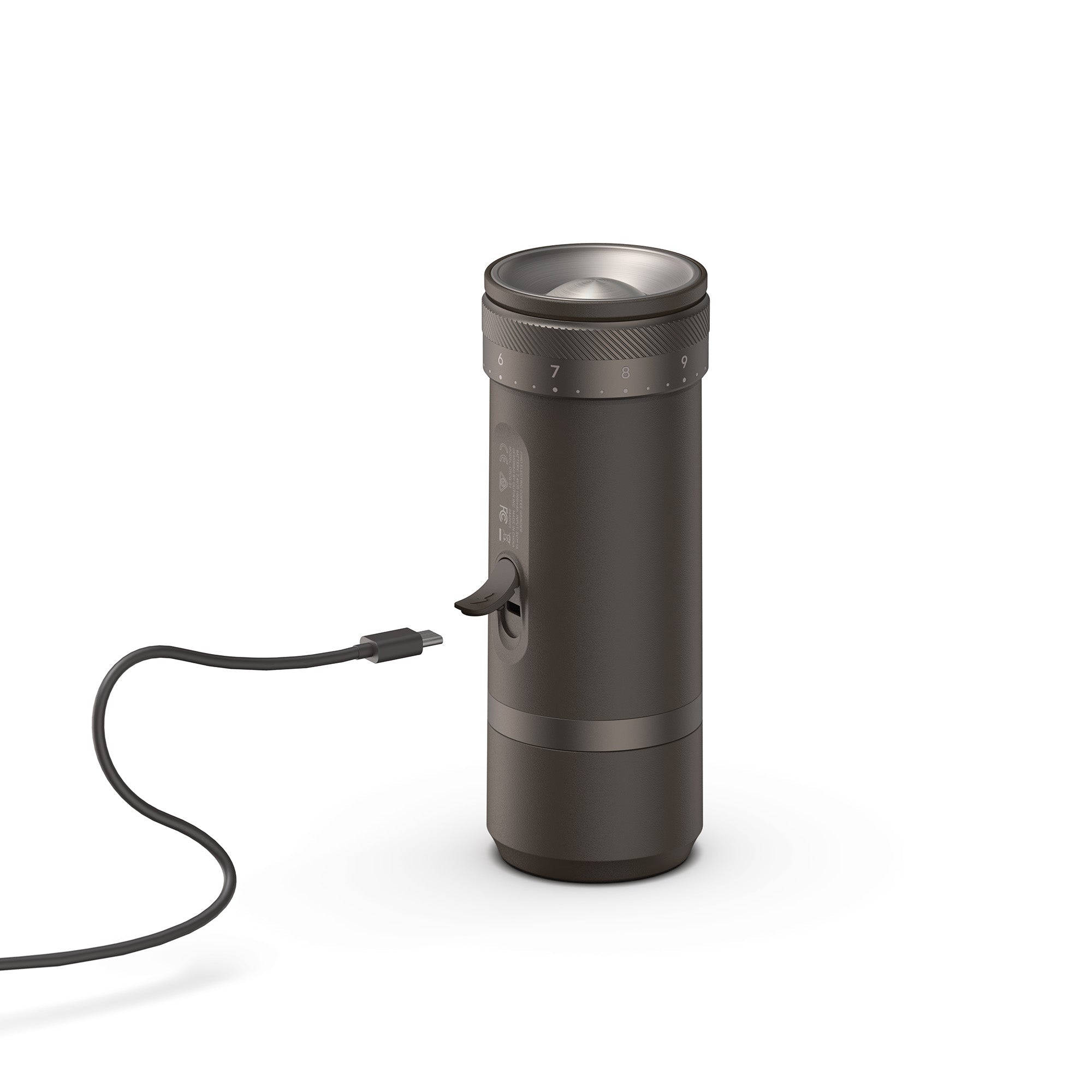 Fino Portable Electric Coffee Grinder, Tundra Brown