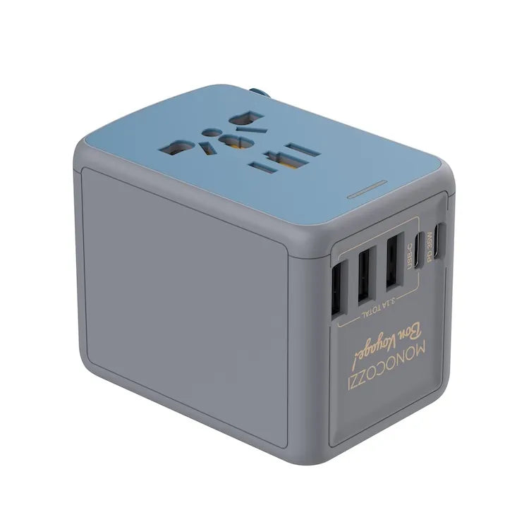 Bon Voyage Travel Adaptor with 35W with 3x USB and 2x USB-C PD Connector | Monocozzi - Wake Concept Store  