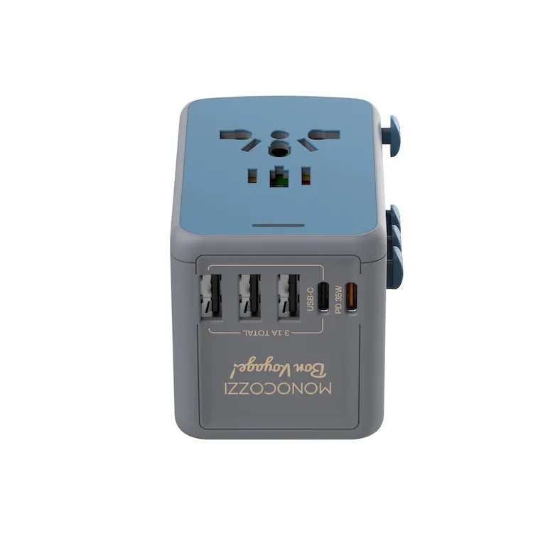 Bon Voyage Travel Adaptor with 35W with 3x USB and 2x USB-C PD Connector | Monocozzi - Wake Concept Store  