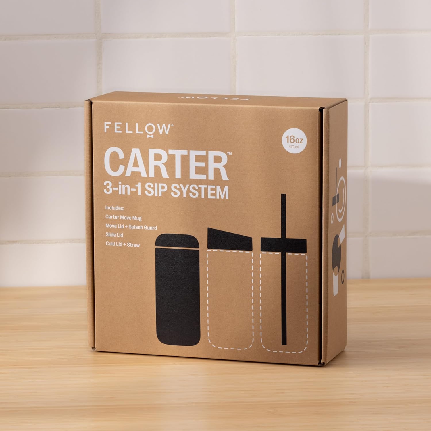 Carter 3-in-1 Sip System, Matte Black