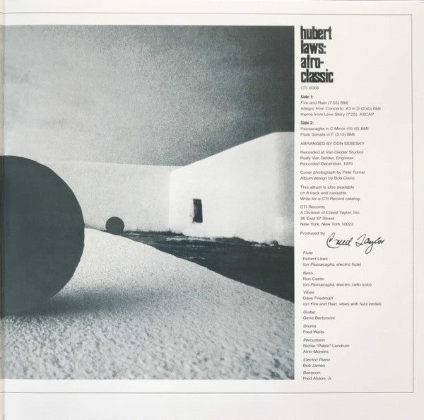 Hubert Laws : Afro-Classic (LP, Album, RE, RM, 180)