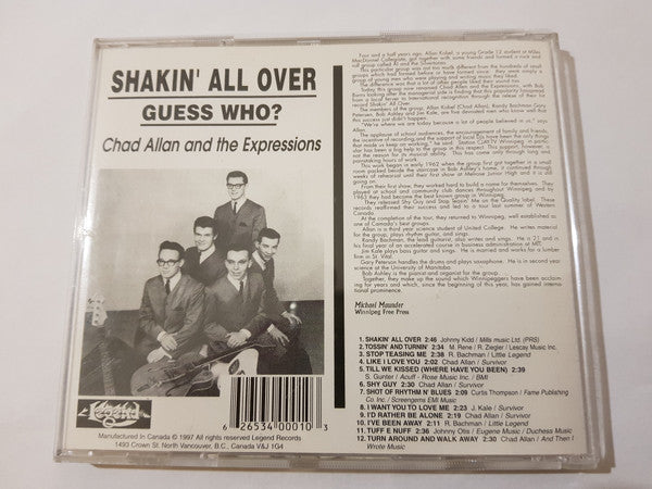 Guess Who?* :  Chad Allan & The Expressions ‎– Shakin' All Over (CD, Album)