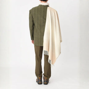 Ombré Baby Alpaca Shawl, Ecru