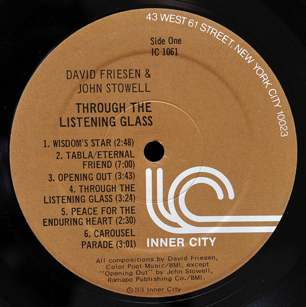 David Friesen, John Stowell : Through The Listening Glass (LP, Album)