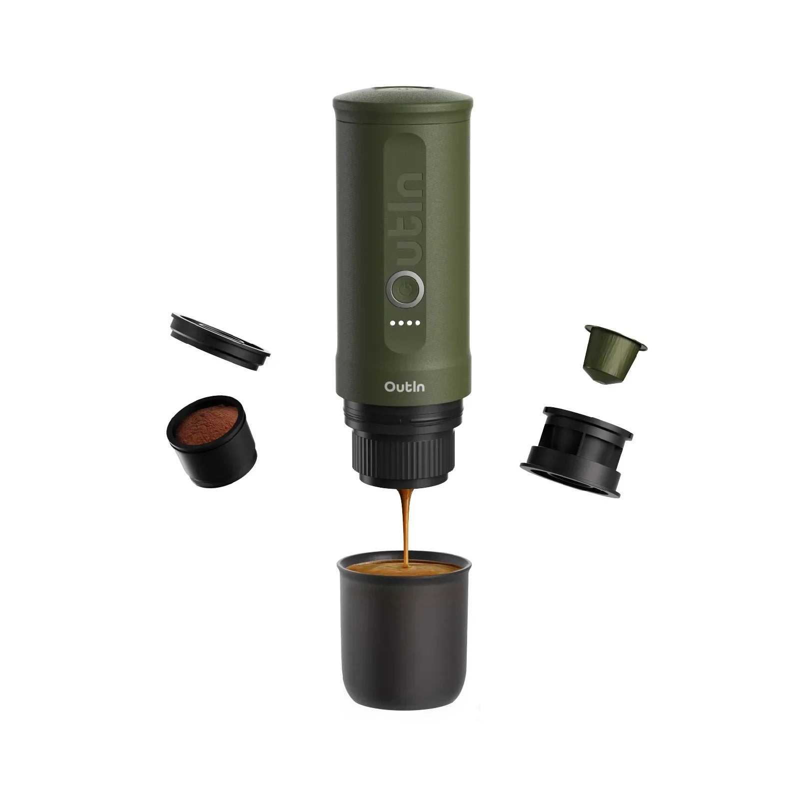 Nano Portable Espresso Machine, Forest Green